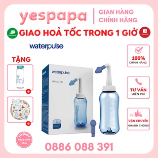 Bình rửa mũi Nasal Cleans 300ml Tặng Kèm 10 gói muối rửa và đầu rửa Mũi