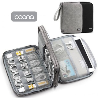 Túi Baona đựng máy tính bảng Ipad và phụ kiện điện tử sạc cáp tai nghe thẻ nhớ nhiều cỡ