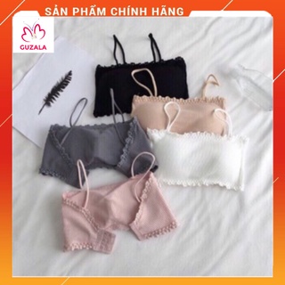 Áo Bra Len Tăm - Áo Lót 2 Dây Cao Cấp Đệm Ngực Nâng Vòng 1 có Móc Cài Sau Dây Điều Chỉnh Hàng Thái Siêu Hót _ AL08