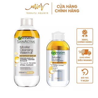 Nước Tẩy Trang Garnier Làm Sạch Lớp Trang Điểm Lâu Trôi Warterproof Makeup125-400ml Micellar Oil Infused Cleansing Water