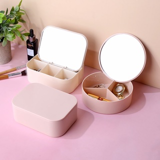 PVN43261 Hộp Đựng Đồ Trang Sức,Phụ Kiện,Mỹ Phẩm Đa Năng Kèm Gương Tiện Lợi.