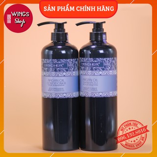 Cặp Dầu Gội Xả Hischer 500ml-1000ml  | Ngăn Ngừa Gàu, Giảm Rụng Tóc, Hỗ Trợ Mọc Tóc |  Hàng Chính Hãng