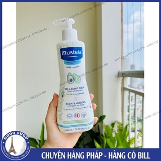 Sữa tắm gội Mustela Pháp 500ml 2in1, dành cho bé từ sơ sinh, giúp dưỡng chăm sóc và bảo vệ da bé.