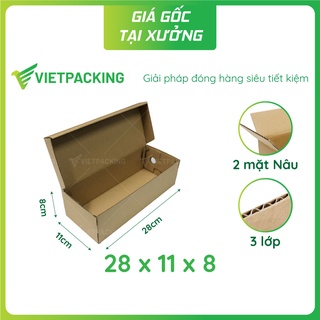 28x11x8 - 25 hộp carton đựng giày dép đẹp, đơn giản
