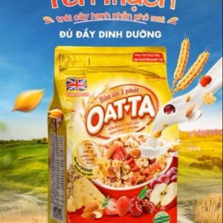 [Mã 155FMCGSALE giảm 7% đơn 500K] (Bịch lớn) OATTA YẾN MẠCH TRÁI CÂY HẠNH NHÂN, PHÔ MAI 800G