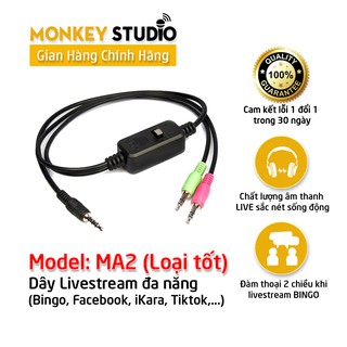 Dây Livestream 3 Màu XOX MA2 ⚡CAM KẾT CHÍNH HÃNG⚡ Kết Nối Soundcard Thu Âm Hát Live Với Điện Thoại Âm Thanh Siêu Hay