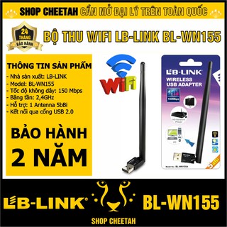 Bộ thu Wifi LB-LINK BL-WN155 – CHÍNH HÃNG – Bảo hành 24 tháng – Tốc độ truyền tải không dây 150Mbps