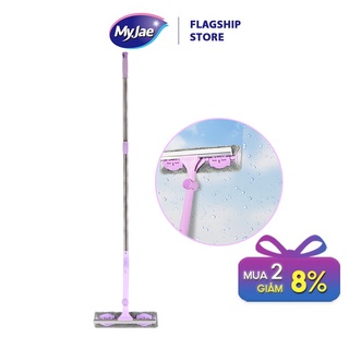 Cây lau kính gạt chùi kính đa năng 2 đầu trong 1 MyJae cán dài uốn xoay các góc thông minh chống trơn trượt