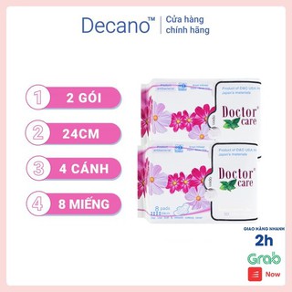 Bộ 2 gói băng vệ sinh thảo dược Doctor Care ban ngày siêu thấm hút 24cm Decano Store
