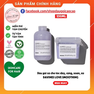 Dầu gội xả Davines Love Smoothing dung tích 250ml dành cho tóc dày, rối xù