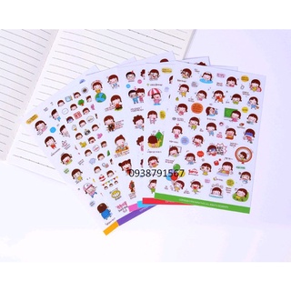 Sticker dán nhiều họa tiết hình ảnh dễ thương (5 Trang - Mỗi trang với kiểu khác nhau)