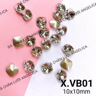 Đá Khối Nail Vuông Bo, Chân Vàng Trang Trí Móng ANGELICA X.VB