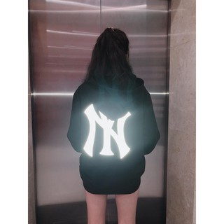 HDPQ - Áo hoodie nỉ bông phản quang bạc NY