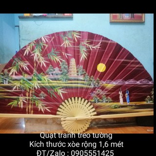 Quạt tranh treo tường vẽ tay. Quà tặng  Tân gia, khai trương, Sinh nhật, quà cưới. Quà tặng thầy cô 20/11, Quà 8/3, tết
