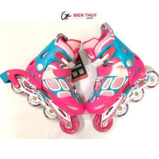 Giày trượt Patin Cougar có đèn 835 LSG Màu Hồng Xanh - Có đèn (Bienthuy - Sport)