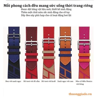 Dây đồng hồ Apple Watch 38mm/ 40mm/ 41mm/ 42mm/ 44mm/ 45mm (chất liệu vải dệt, phong cách thổ cẩm) series 1 đến 7