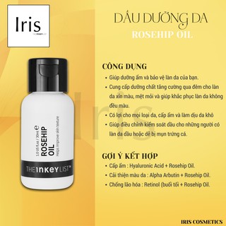 (BILL CANADA) Dầu dưỡng da Rosehip Oil -The INKEY List-