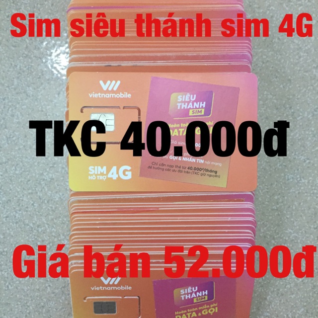 Sim siêu thánh sim 4G 4G