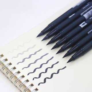 Tone Xám đen trắng - Bút cọ 2 đầu Tombow Dual Brush Pen ABT