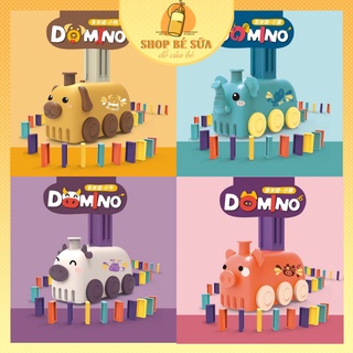 Xe Xếp Domino Tự Động Hình Con Voi Đáng Yêu, Đoàn Tàu Thả Domino Có Nhạc Có Đèn Cho Bé Yêu