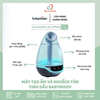[Mã MKBC13 giảm 80k đơn 1 triệu] [Hàng Chính Hãng] MÁY TẠO ẨM VÀ KHUẾCH TÁN TINH DẦU BABYMOOV