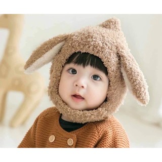 Mũ lông cừu tai thỏ siêu cute cho bé trai bé gái từ 6 tháng đến 3 tuổi
