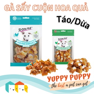 Dokas Treat thịt ức gà cuộn táo sấy thiên nhiên 70GR cho chó mèo mọi giai đoạn