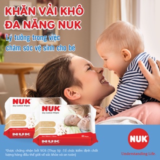 NUK - Khăn vải khô đa năng 80c/gói NU33695