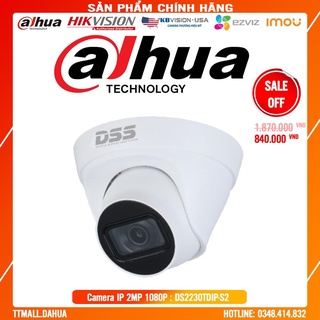 [Mã ELHAMS5 giảm 6% đơn 300K] Camera IP Dome 2.0MP DAHUA DS2230TDIP-S2 chính hãng dss hoặc fpt