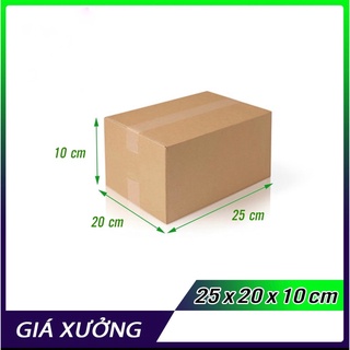 (25 x 20 x10)10 Hộp Carton Đóng Hàng Giá Rẻ, Thùng Carton, Hộp Ship COD