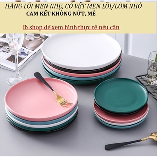 ❌THANH LÝ HÀNG LỖI❌ Đĩa sứ trang trí, chụp ảnh màu pastel cực đẹp p/c Bắc Âu - HÀNG LỖI MEN NHẸ