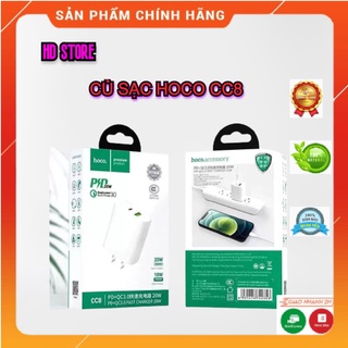 Củ Sạc Nhanh Hoco CC8 Type C To Lightning dành cho Iphone/ Ipad- 1 cổng usb+ 1 cổng type c QC3.0 20W.