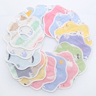 Set 10 Yếm tròn xoay chất liệu vải xô 8 lớp siêu thấm hút