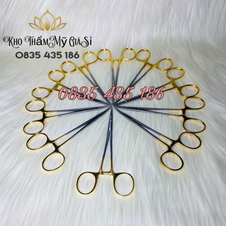 Kelly cán vàng mũi cong - Kẹp kim mũi cong cán vàng