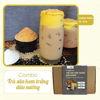 Set nguyên liệu trà sữa kem trứng dừa nướng