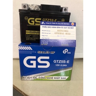 Bình ắc quy GS GT5S-E dùng cho xe máy wave anpha cá, ws100, rsx110...