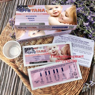 Que Phát Hiện Ngày Rụng Trứng OvuTana - Que thử canh ngày rụng trứng Tanaphar sinh con theo ý muốn ( 1 que )
