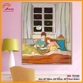 Tranh tô màu theo số Tranhsohoavn tình yêu giản đơn TY4184