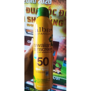 Xịt chống nắng Alba Botanica Hawaiian Sunscreen SPF50