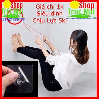 Móc dán tường trong suốt siêu dính chịu lực 10kg treo quần áo, treo đồ dùng dễ sử dụng