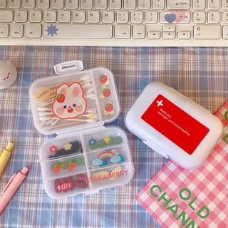 [Có sẵn] [Kèm Sticker]Hộp Đựng Thuốc Mini Bằng Nhựa Tiện Dụng Mang Theo Du Lịch
