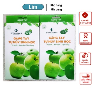[FREE SHIP]Gang tay/bao tay nilong dùng 1 lần tự hủy sinh học ecook hộp