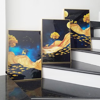[GIÁ HỦY DIỆT]Tranh treo tường tráng gương cao cấp con hươu GD38