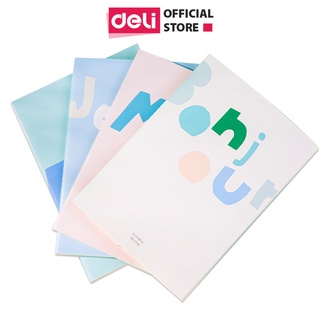 Sổ ghi chép khâu gáy nhiều hình chữ 120 trang 70g Deli-1 quyển-Size A5 nhiều màu sắc được chọn màu vở viết cho học sinh