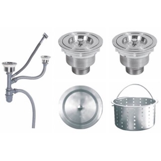 BỘ XẢ CHẬU RỬA CHÉN INOX SUS 304 BỘ ĐÔI