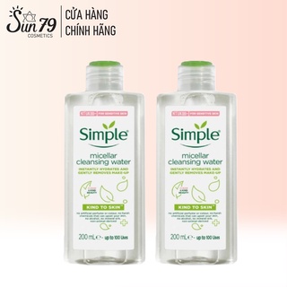 Combo 2 Nước Tẩy Trang Làm Sạch Da, Lành Tính, Dịu Nhẹ Simple Kind To Skin Micellar Cleansing Water