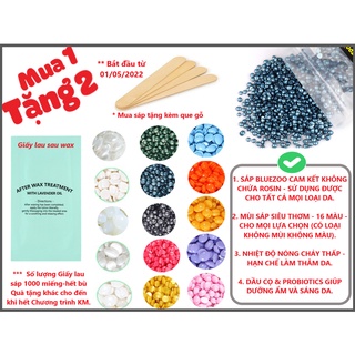 100g Sáp wax lông nóng viên Bluezoo Premier Retro siêu dưỡng cho Da nhạy cảm Preal Hard wax beans Ánh nhũ