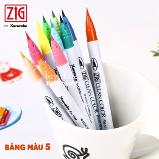 [THEARTSHOP] (P5) Bút cọ thư pháp màu nước KURETAKE Zig Clean Color Real Brush