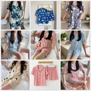 Pijama mặc ở nhà, Bộ Ngủ Nữ cotton cộc nhiều màu CCCP06