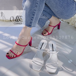 DÉP CAO GÓT LOVIIECORNER - GUỐC NỮ QUAI MẢNH 2 DÂY 9CM - GUỐC NỮ CAO GÓT 9 PHÂN QUAI MẢNH - GUỐC CAO GÓT D190907 D211104